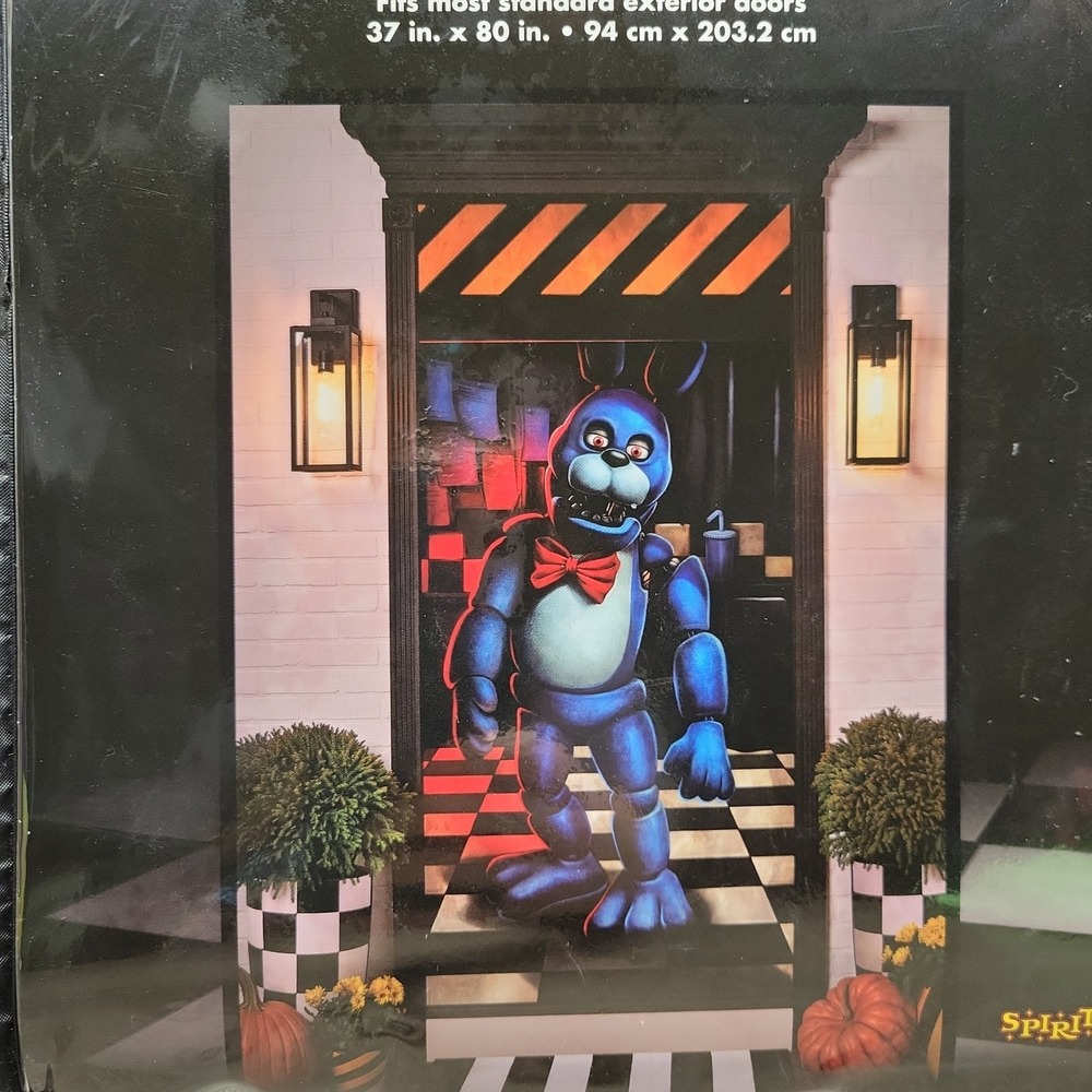 Five Nights at Freddy's Door Cover Cloth Halloween Wall Decor Bon Bon BonBon